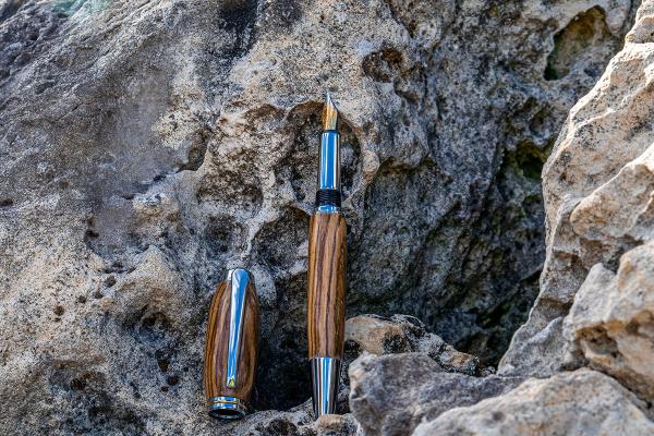 JR-Gentleman Füller Chrom & Gold Zebrano